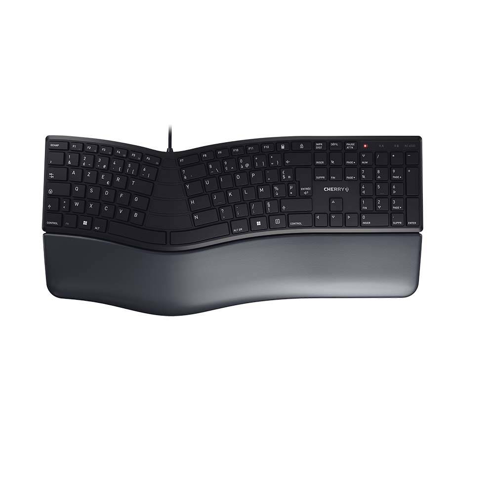 Cherry KC 4500 ERGO Tastatur USB AZERTY Französisch Schwarz-2