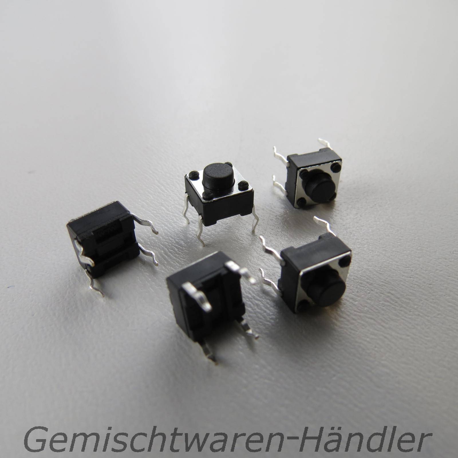 10x Mikrotaster Mikroschalter AUS-(EIN) 6 x 6 x 5 mm 0,05A-12V Drucktaster mini Mikro Taster Microtaster Mikro Schalter-0