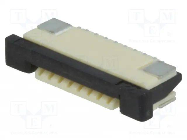 Steckverbinder: FFC (FPC) horizontal PIN: 8 SMT 0,5A 30mΩ 1mm PCA-2K-08-HL-3 FFC (FPC)-Steckverbinder, Raster 1,00-0