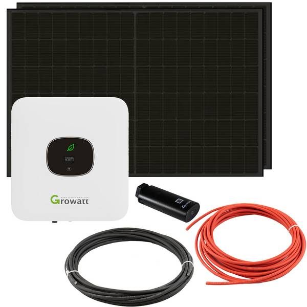 Balkonkraftwerk Growatt MIC 750 0,75kW mit 800W Solarpanel und Wifi-Stick