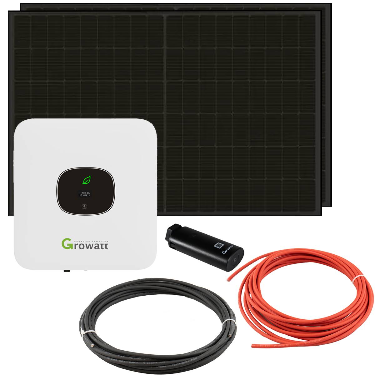 Balkonkraftwerk Growatt MIC 750 0,75kW mit 800W Solarpanel und Wifi-Stick-0