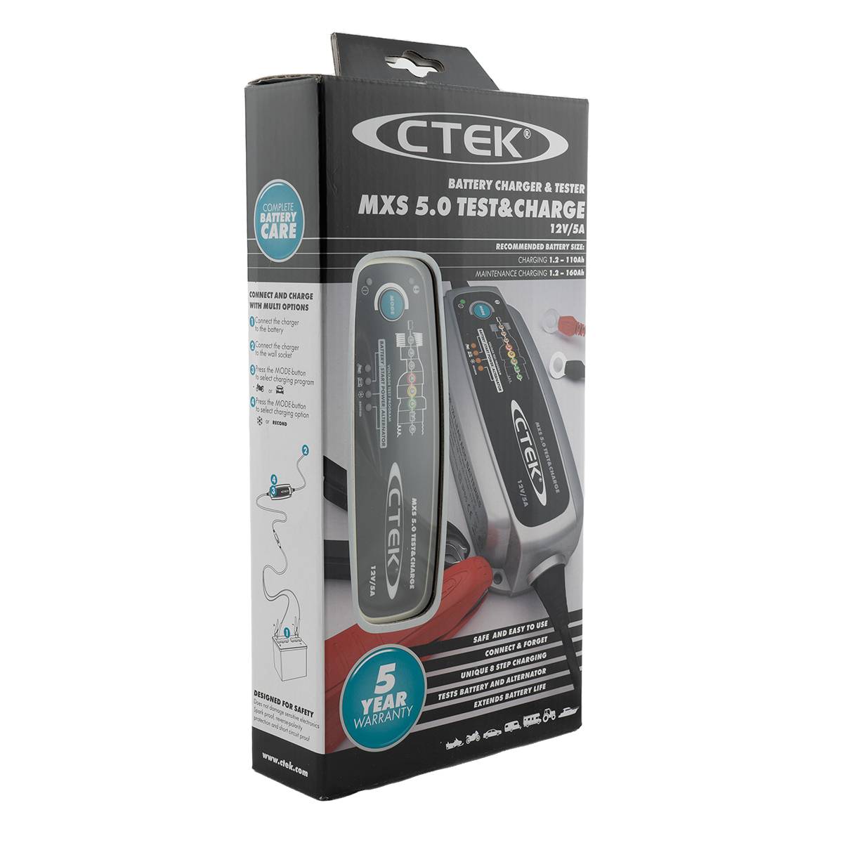 CTEK MXS 5.0 TEST&CHARGE EU Batterie Ladegerät 12V 5A für Bleiakkus-1