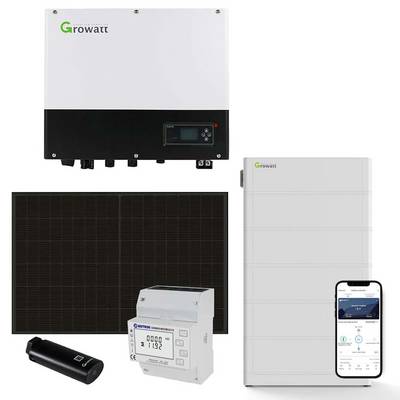 Growatt 8,74kWp PV Komplettanlage mit Glas Glas Modulen und 12,8kWh Speicher-0