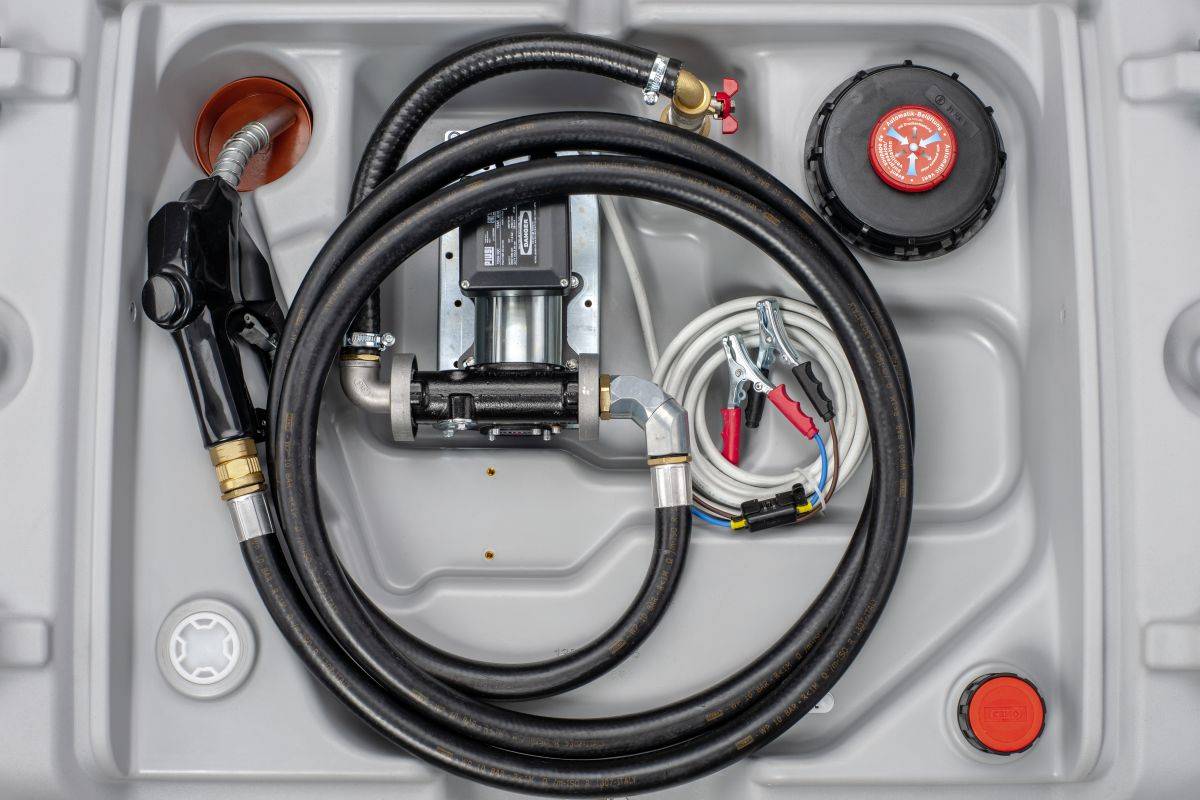 CEMO Mobile Dieseltankanlage Typ DT-Mobil Easy 470 l mit Elektropumpe Cematic Duo 24/12V, 70/35 l/min-1