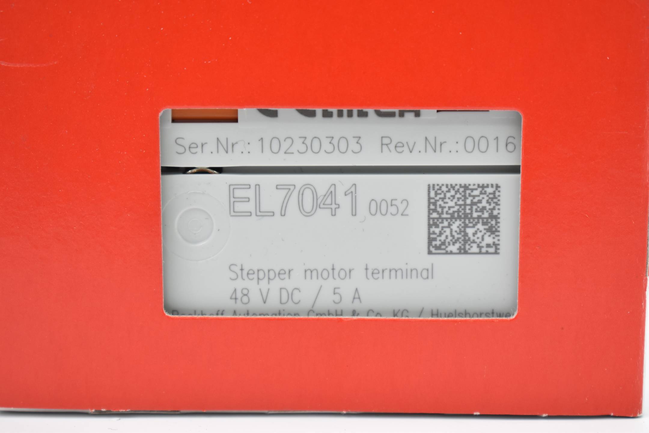 Beckhoff EL7041-0052, EtherCAT-Klemme, 1-Kanal-Motion-Interface, Schrittmotor, 48V DC, 5A-2