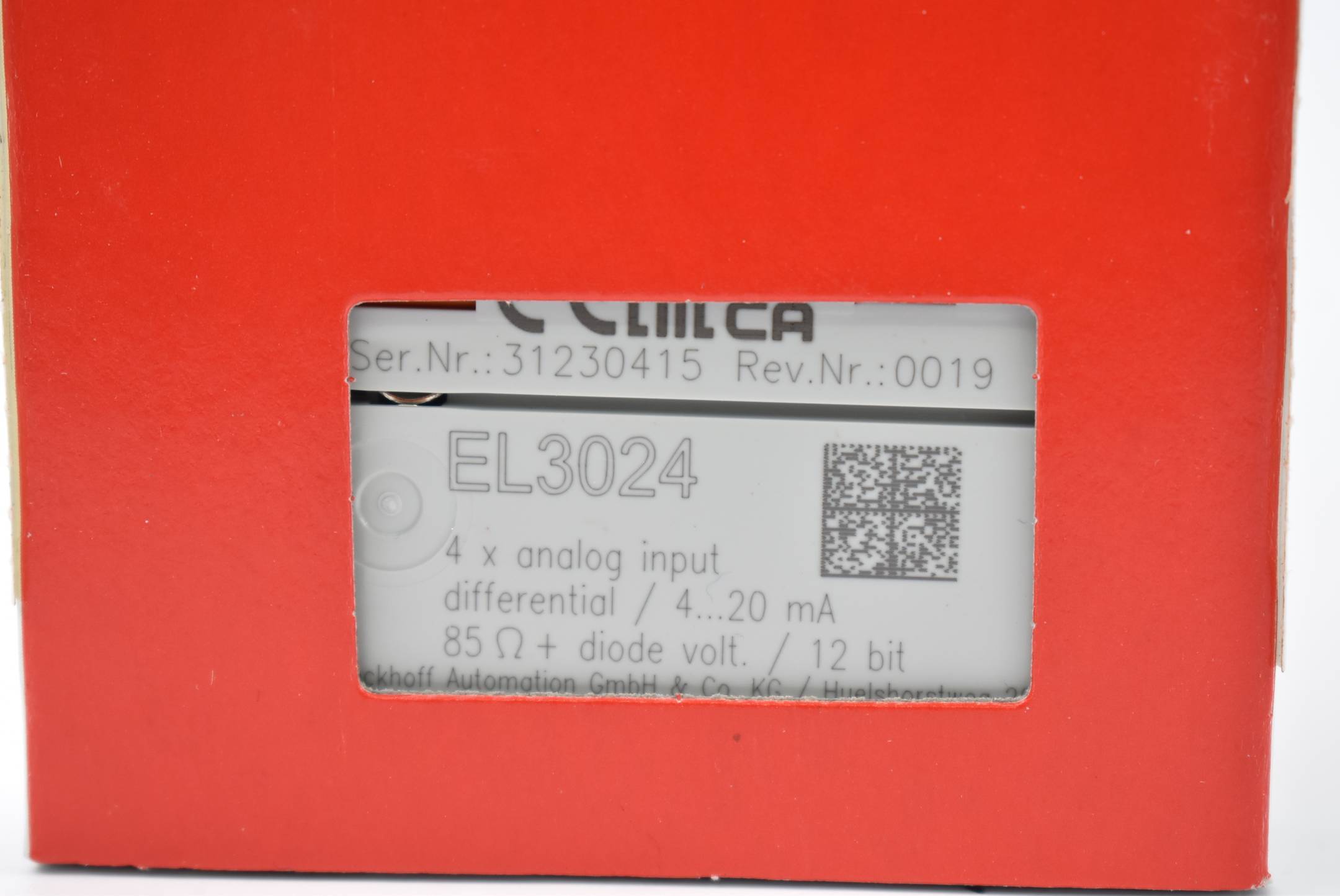 Beckhoff EL3024, EtherCAT-Klemme, 4-Kanal-Analog-Eingang, Strom, 4…20 mA, 12 Bit, differentiell-2