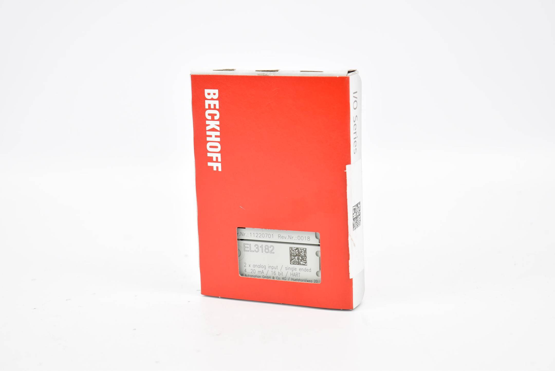 Beckhoff EL3182, EtherCAT-Klemme, 2-Kanal-Analog-Eingang, Strom, 0/4…20 mA, 16 Bit, single-ended, HART-0