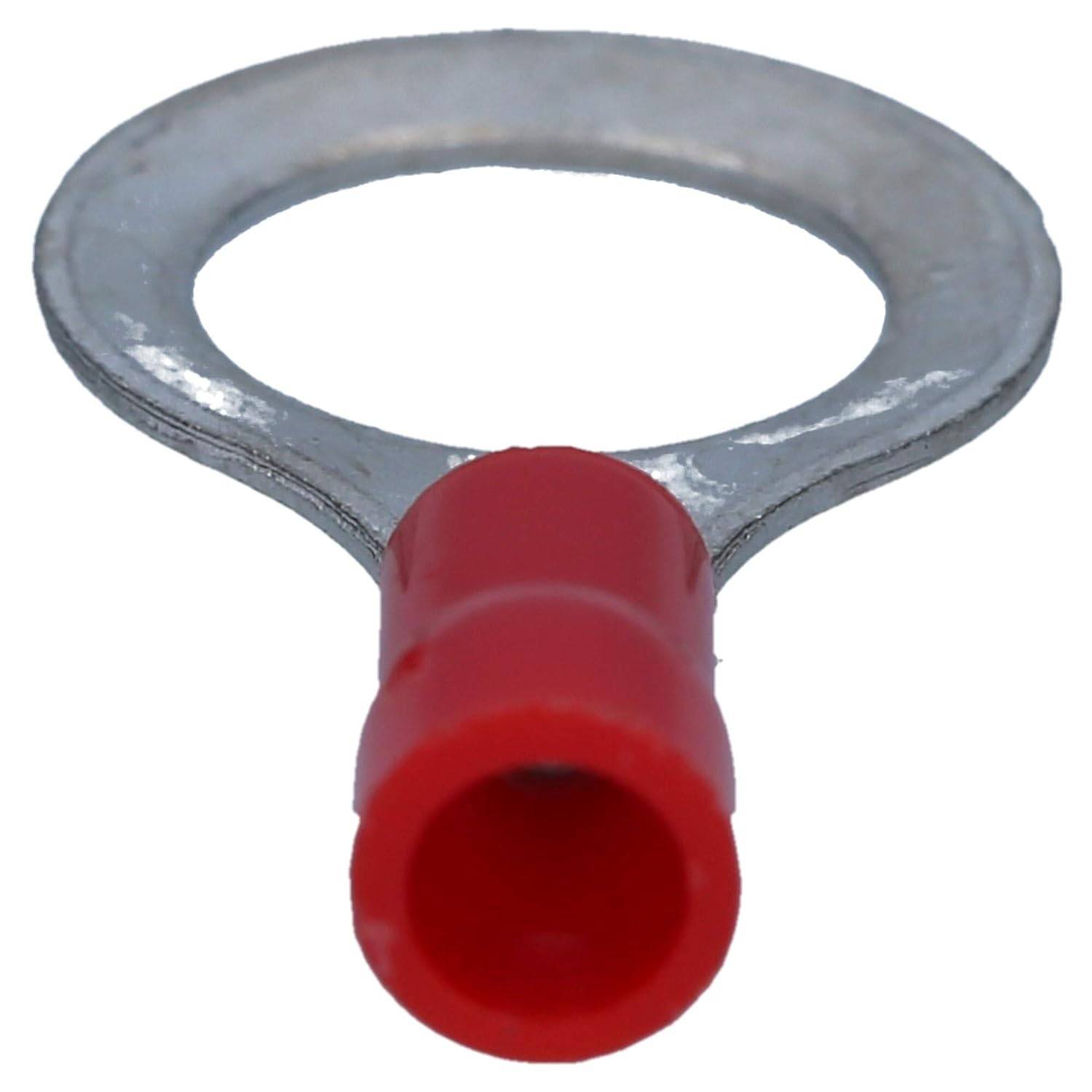 50 Stück Cembre RF-M10 Ringkabelschuh isoliert M10 rot 0,25-1,5 mm² I Industriequalität-0
