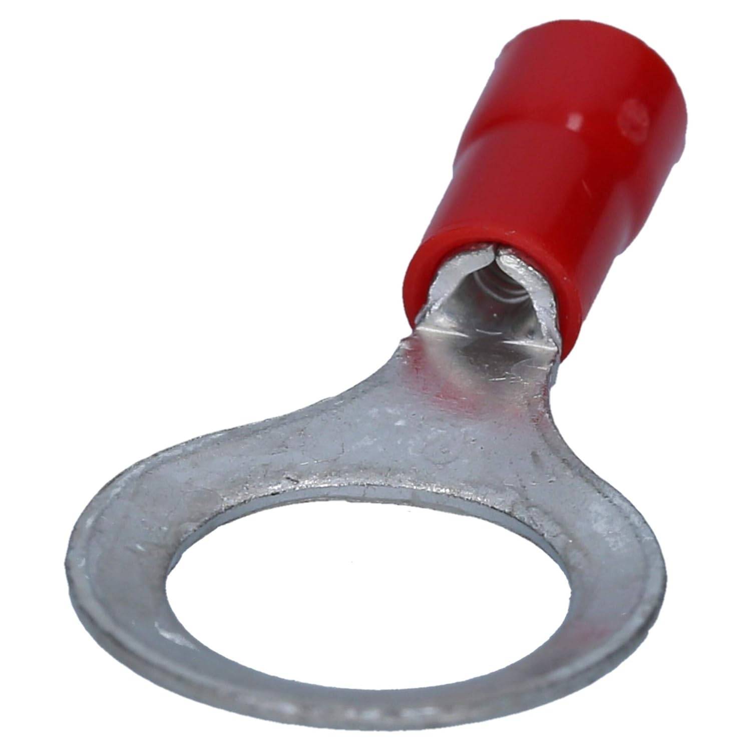 50 Stück Cembre RF-M10 Ringkabelschuh isoliert M10 rot 0,25-1,5 mm² I Industriequalität-1