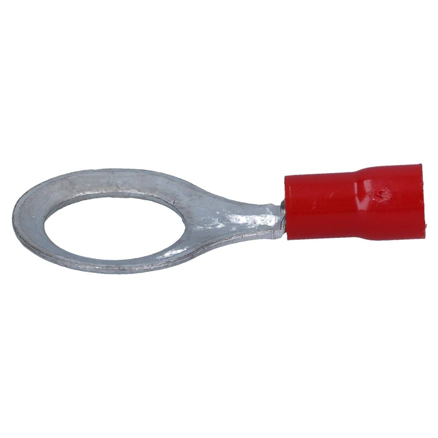 50 Stück Cembre RF-M10 Ringkabelschuh isoliert M10 rot 0,25-1,5 mm² I Industriequalität-2