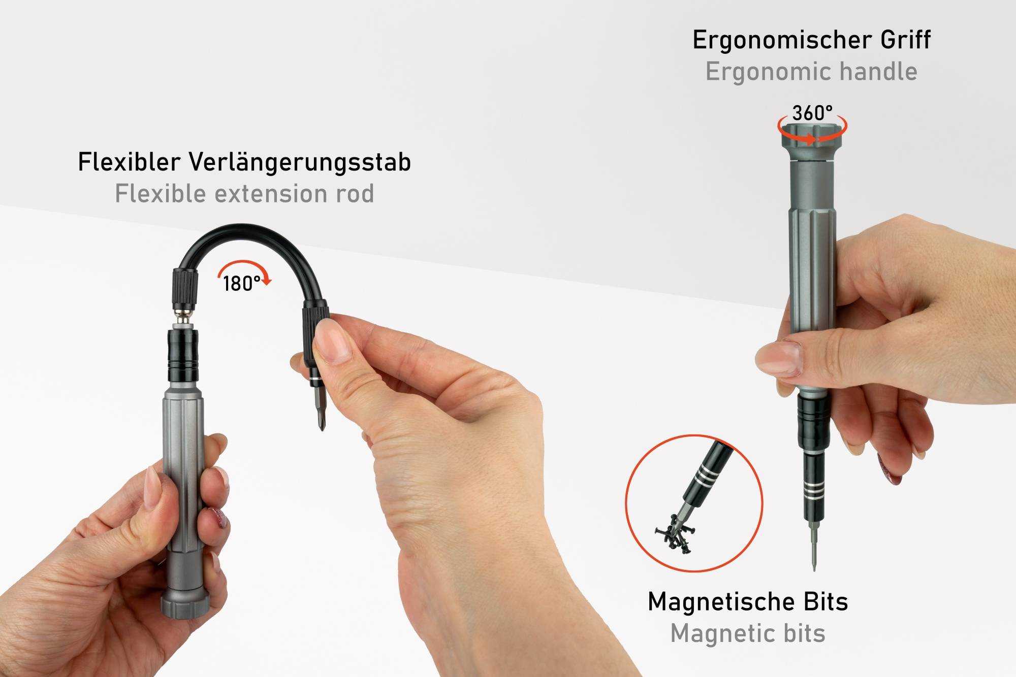 kabelmeister® Präzisions-Schraubendreher-Set, 150-Teile, u.a. 117x C4 Bits, 3x C3 Bits-6