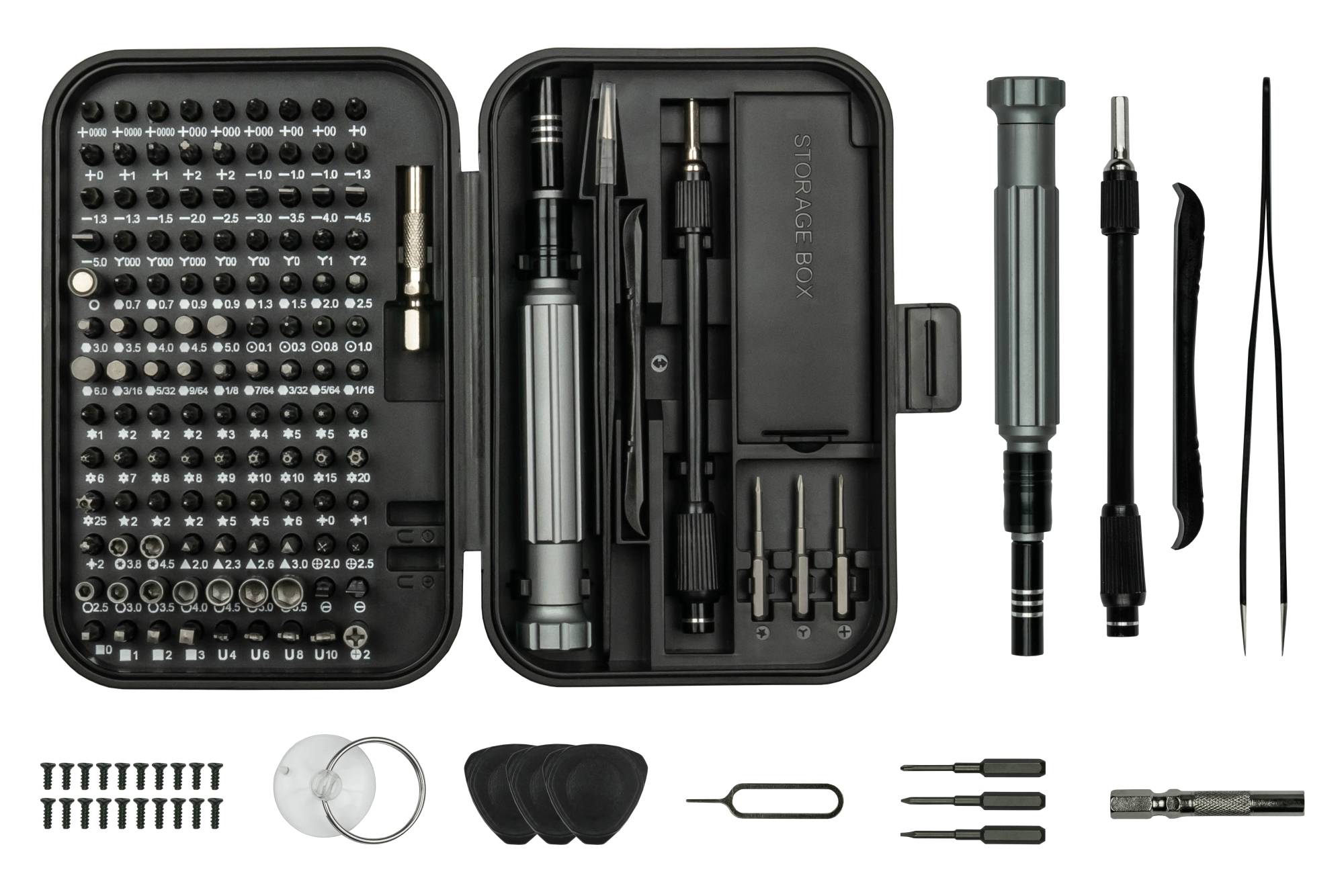 kabelmeister® Präzisions-Schraubendreher-Set, 150-Teile, u.a. 117x C4 Bits, 3x C3 Bits-0