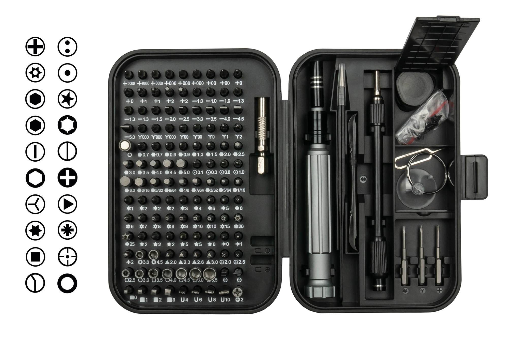 kabelmeister® Präzisions-Schraubendreher-Set, 150-Teile, u.a. 117x C4 Bits, 3x C3 Bits-2