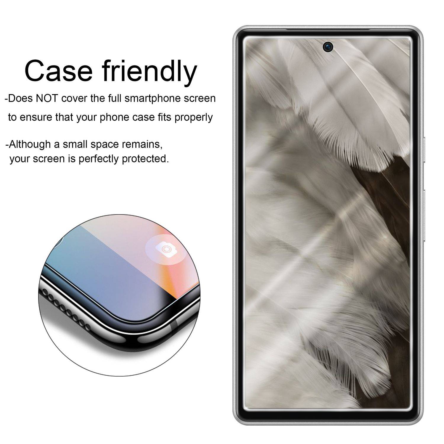 Cadorabo 3x Panzer Folie für Google Pixel 7A Schutzfolie in Transparent Folie Tempered Display-Schutzglas-4