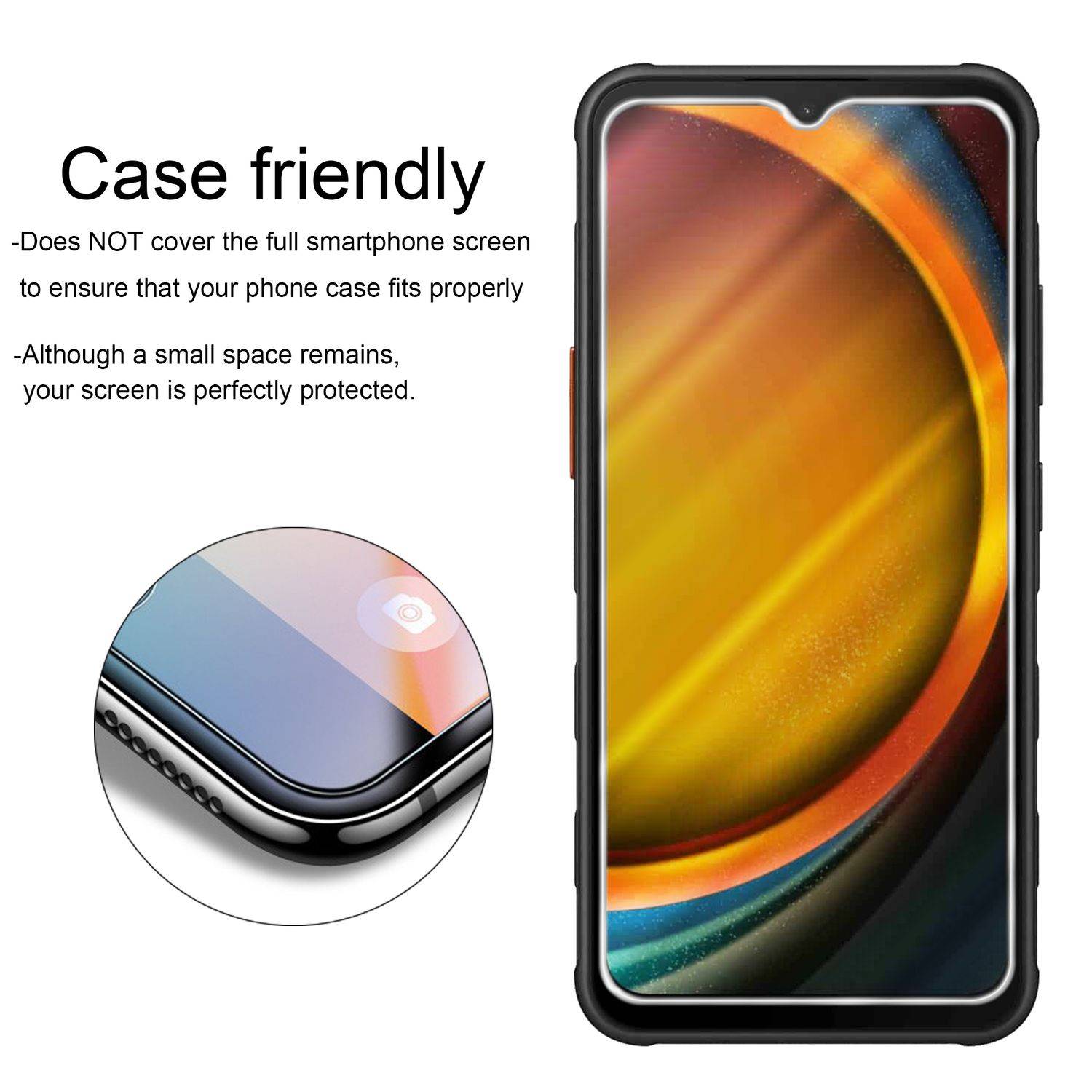 Cadorabo Panzer Folie für Samsung Xcover 7 Schutzfolie in Transparent Gehärtetes Tempered Display-Schutzglas-4