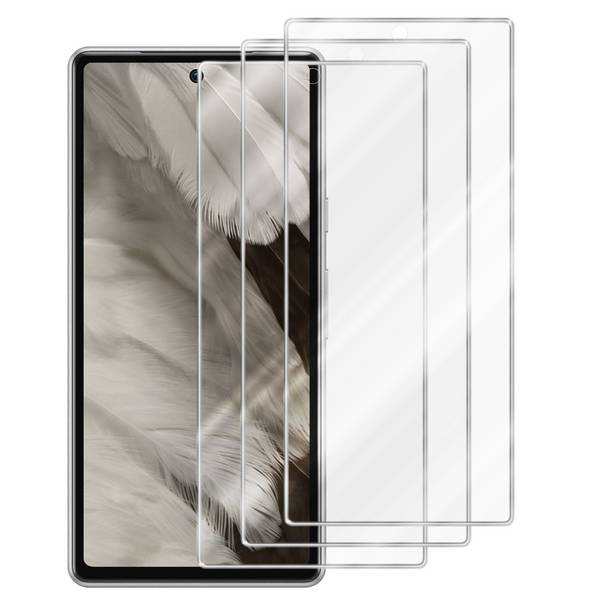 Cadorabo 3x Panzer Folie für Google Pixel 7A Schutzfolie in Transparent Folie Tempered Display-Schutzglas