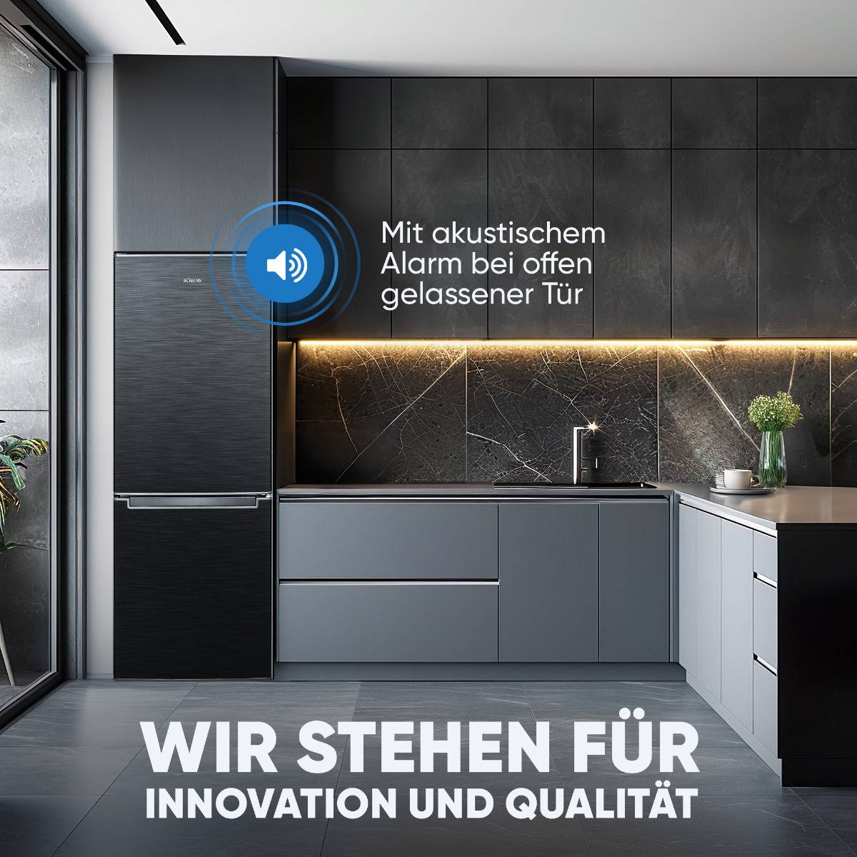 Bomann Kühl-/Gefrierkombination KG 7359 schwarz Edelstahl-Optik-5