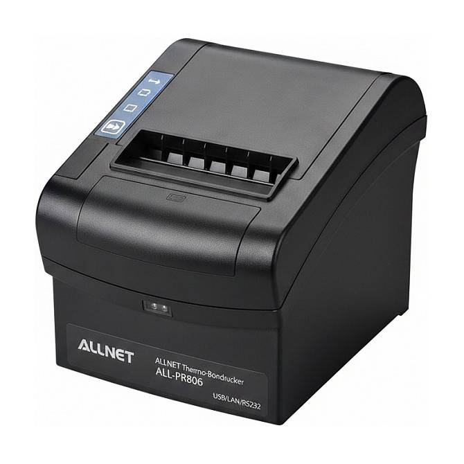ALLNET - Thermo-Bondrucker Kassendrucker ALL-PR806 USB/LAN/RS232 schwarz - Drucker - Thermotransferdruck