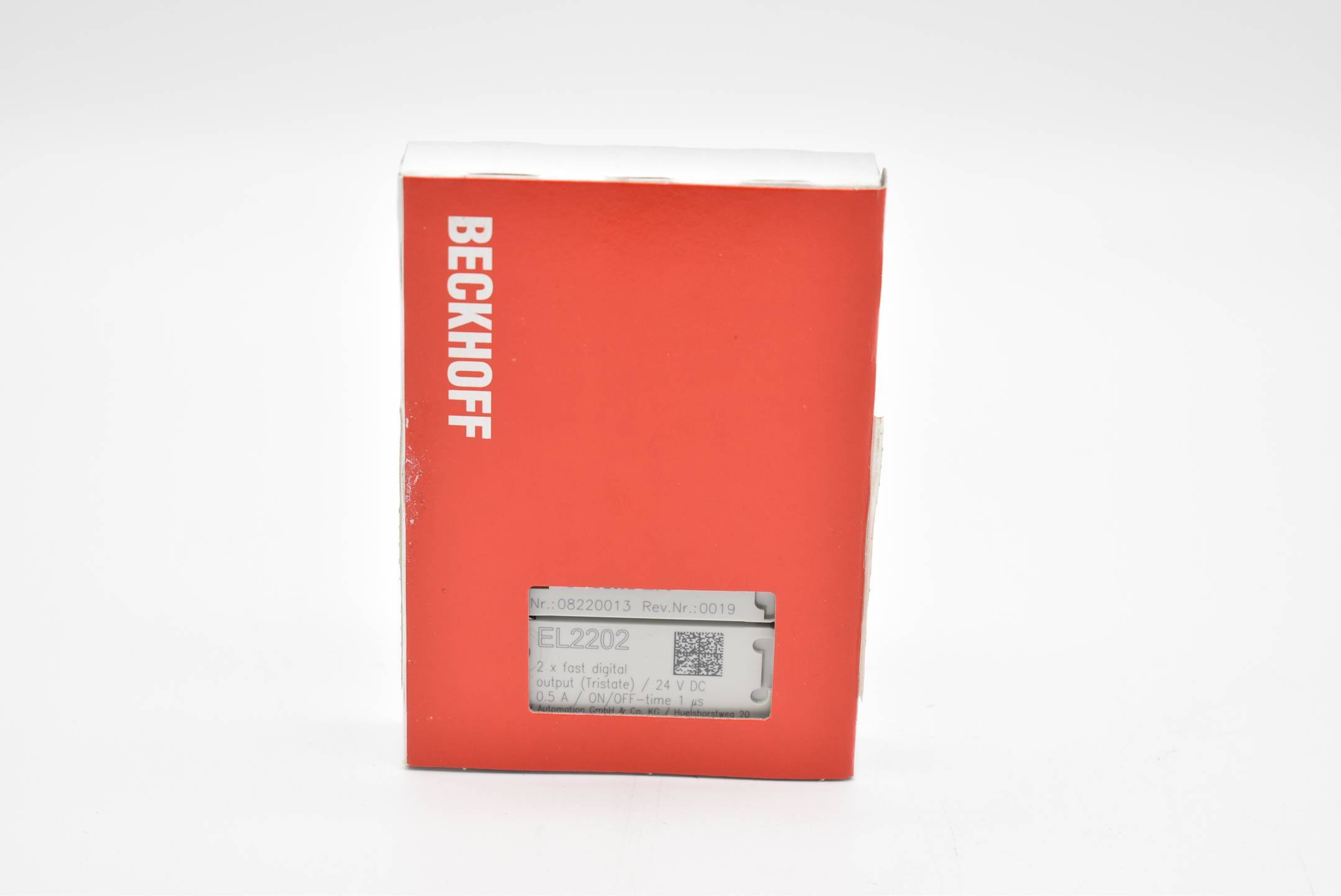 Beckhoff EL2202, EtherCAT-Klemme, 2-Kanal-Digital-Ausgang, 24V DC, 0,5A, Push-Pull, Tristate