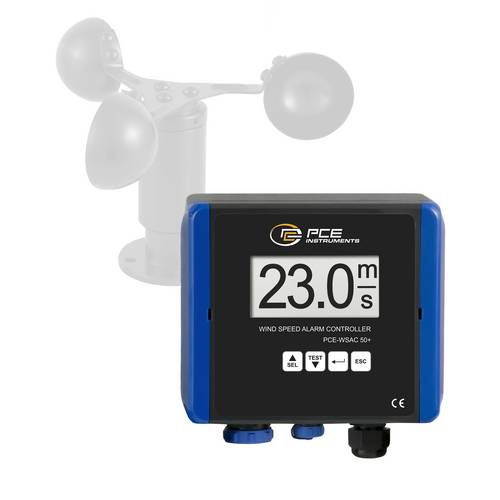 PCE Instruments Anemometer PCE-WSAC 50+ 230 0 ... 50 m/s 230 V AC Eingangssignal 4…20mA RS485 Datenlogger IP65