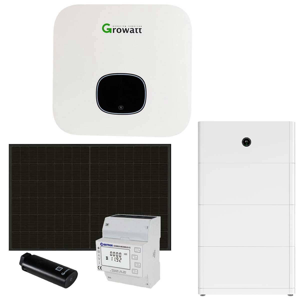 Growatt 9,66kWp PV Komplettanlage mit Glas Glas Modulen und 15kWh Speicher-0