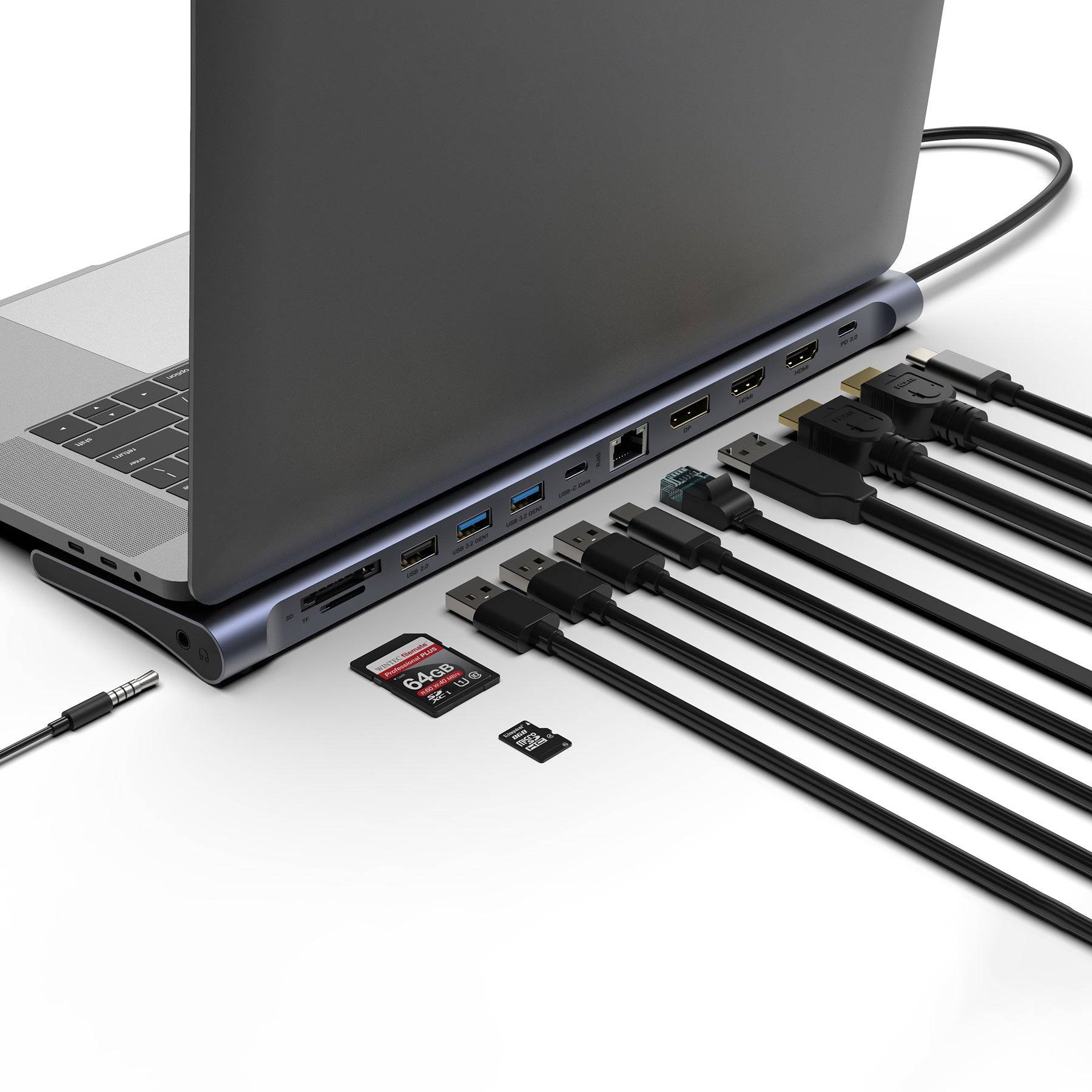 FeinTech CX301 USB Docking Station 12in1 Triple Display 4K 60Hz-2