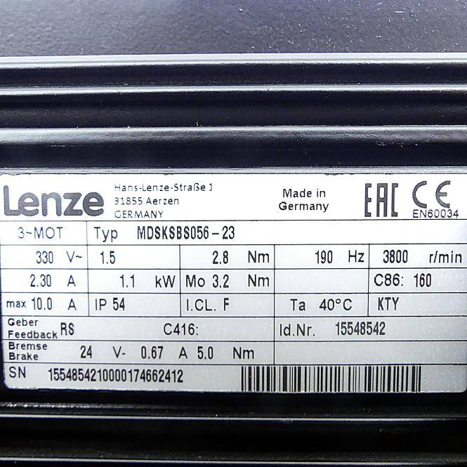 Lenze Getriebemotor (MDSKSBS056-23 + GKS05-3S VBR 056C23)-1