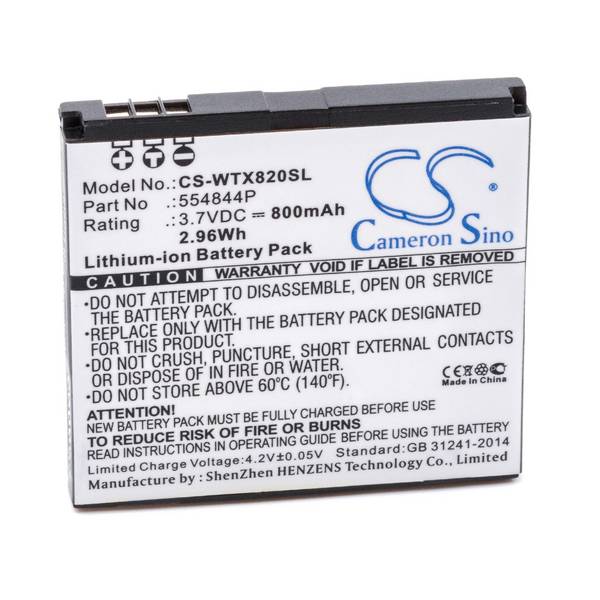 vhbw Akku Ersatz für 554844P | für GPS Navigation Navi (800 mAh, 3,7 V, Li-Ion)