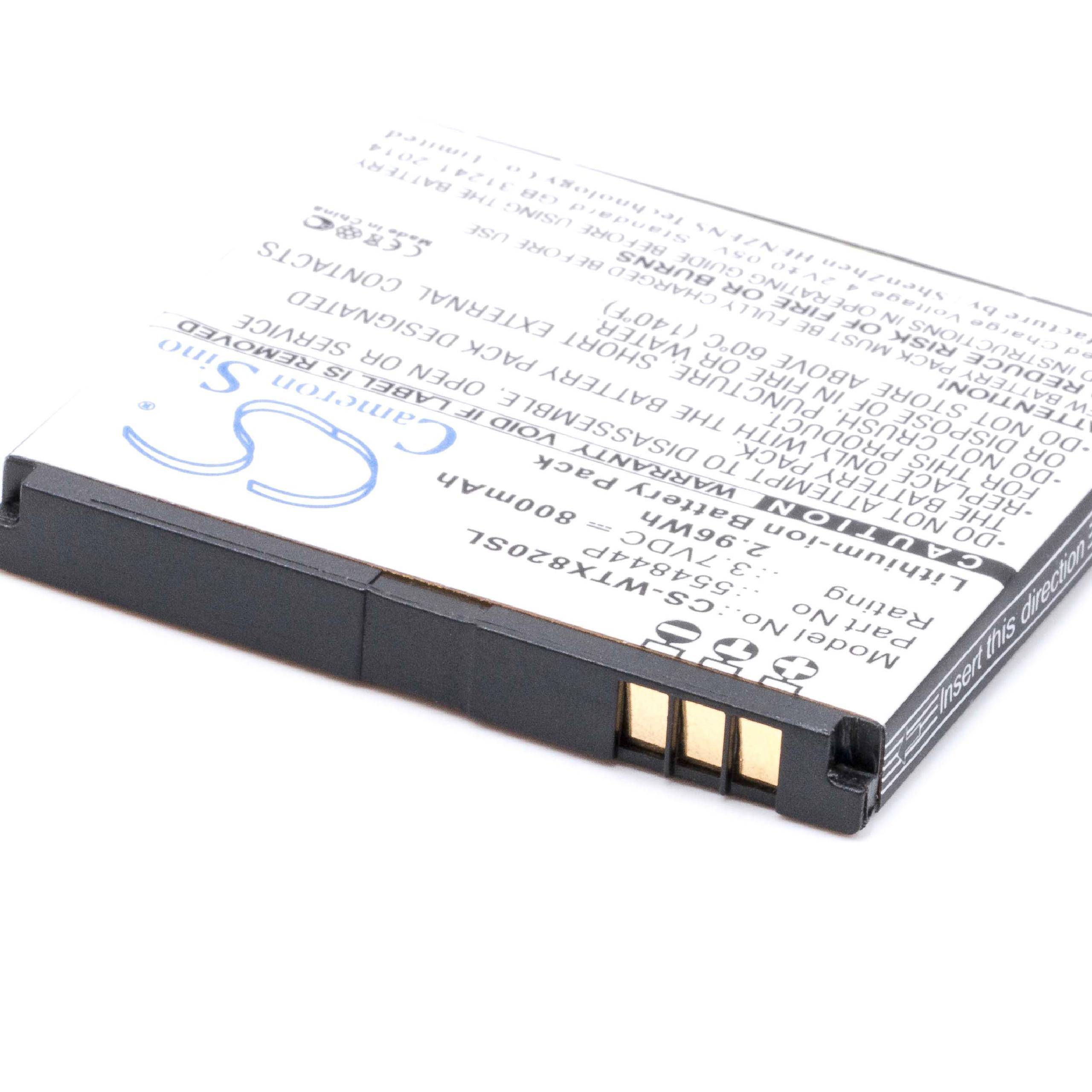 vhbw Akku Ersatz für 554844P | für GPS Navigation Navi (800 mAh, 3,7 V, Li-Ion)-1