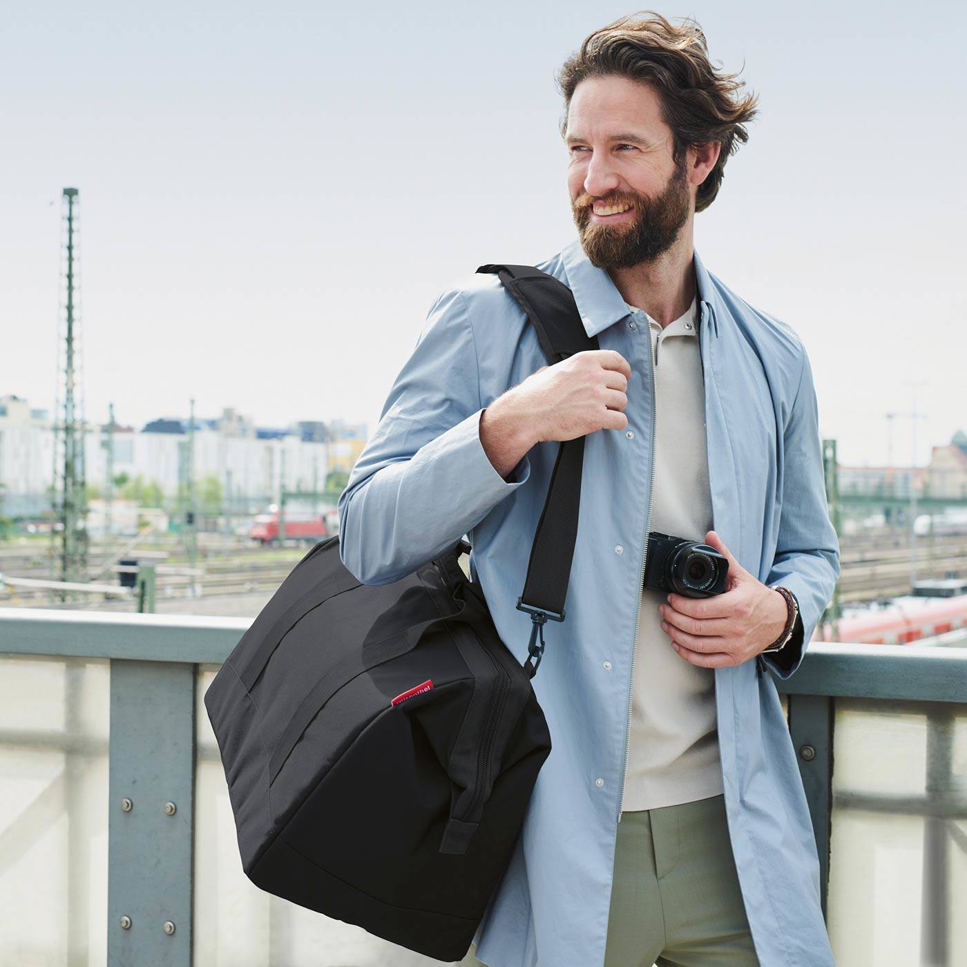 Reisenthel Allrounder L, Unisex, Schultertasche, Reißverschluss, Schwarz, Einfarbig, Schwarz-3