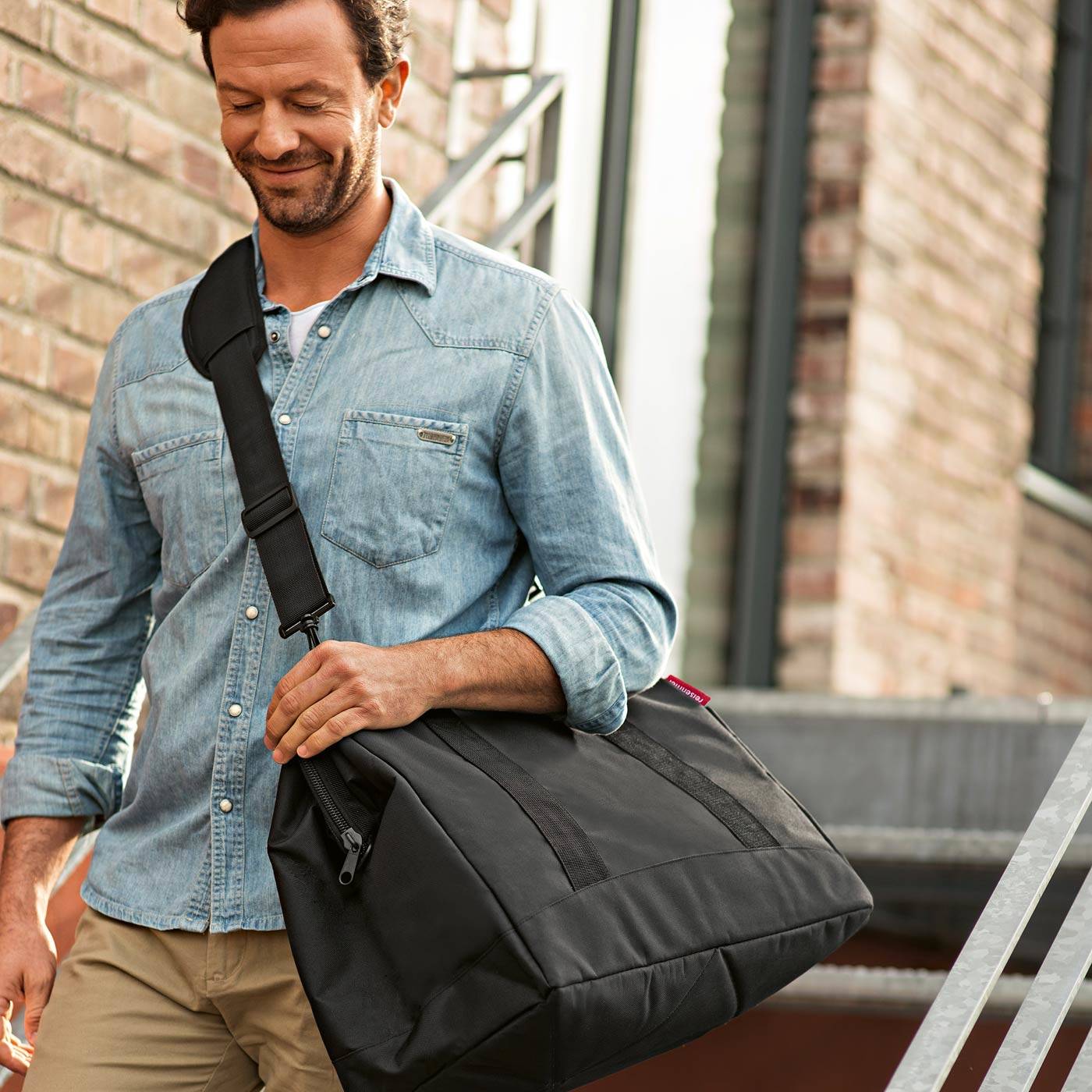 Reisenthel Allrounder L, Unisex, Schultertasche, Reißverschluss, Schwarz, Einfarbig, Schwarz-4