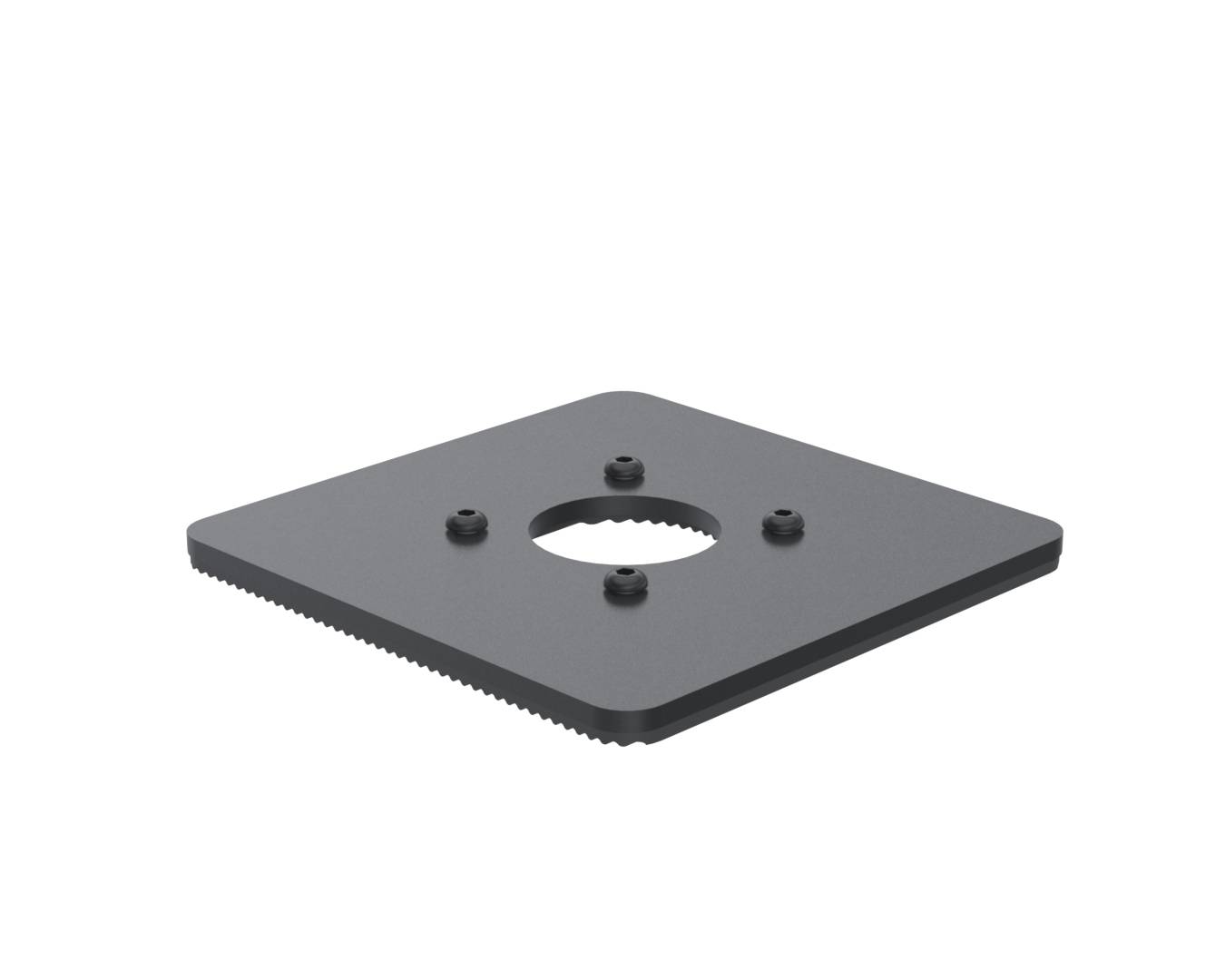 Ergonomic Solutions SpacePole POS SPM144-02, POS-Platte, Schwarz, Metall, 150 mm, 150 mm, 12 mm-0