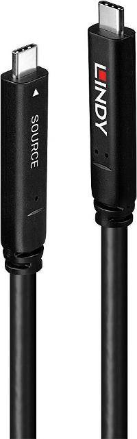 Lindy 15m USB 3.2 Gen 2 & DP 1.4 Typ C Hybridkabel - Digital/Daten - 15 m-1