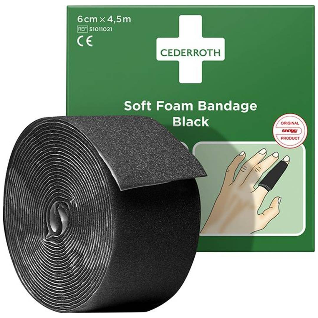 CEDERROTH Schaumbandage 6 cm x 4,5 m, schwarz-0