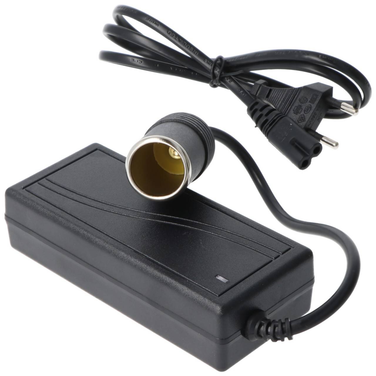 Spannungswandler passend für 12 Volt Kühlboxen, 100-240V AC auf 12V DC mit Zigarettenanzünder-Stecker-0