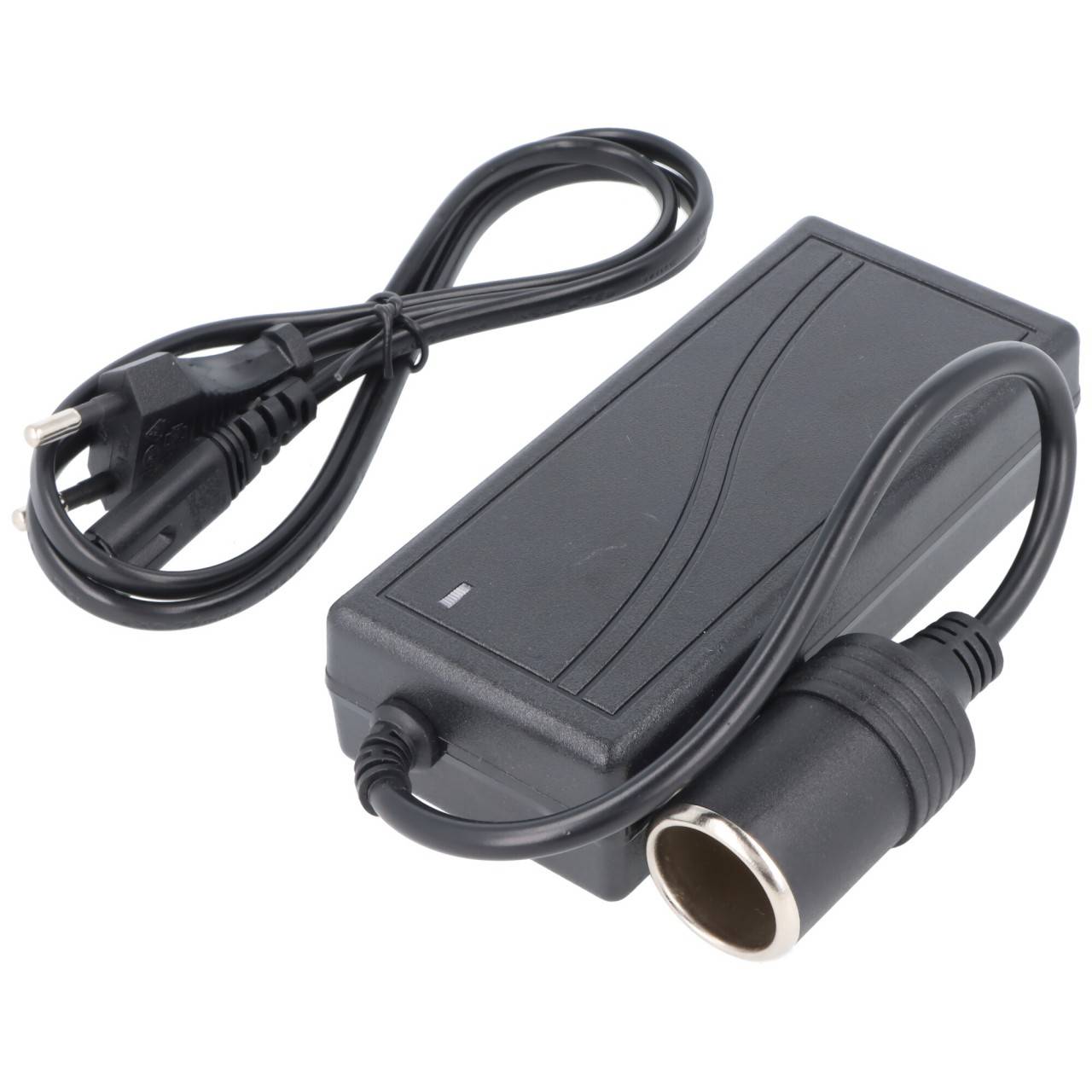 Spannungswandler passend für 12 Volt Kühlboxen, 100-240V AC auf 12V DC mit Zigarettenanzünder-Stecker-1