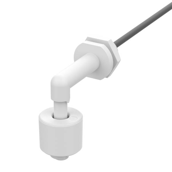 Elobau 201811 Miniatur Schwimmerschalter Schließer, 48V, PVDF, Gewinde G3/8, 1m Kabel