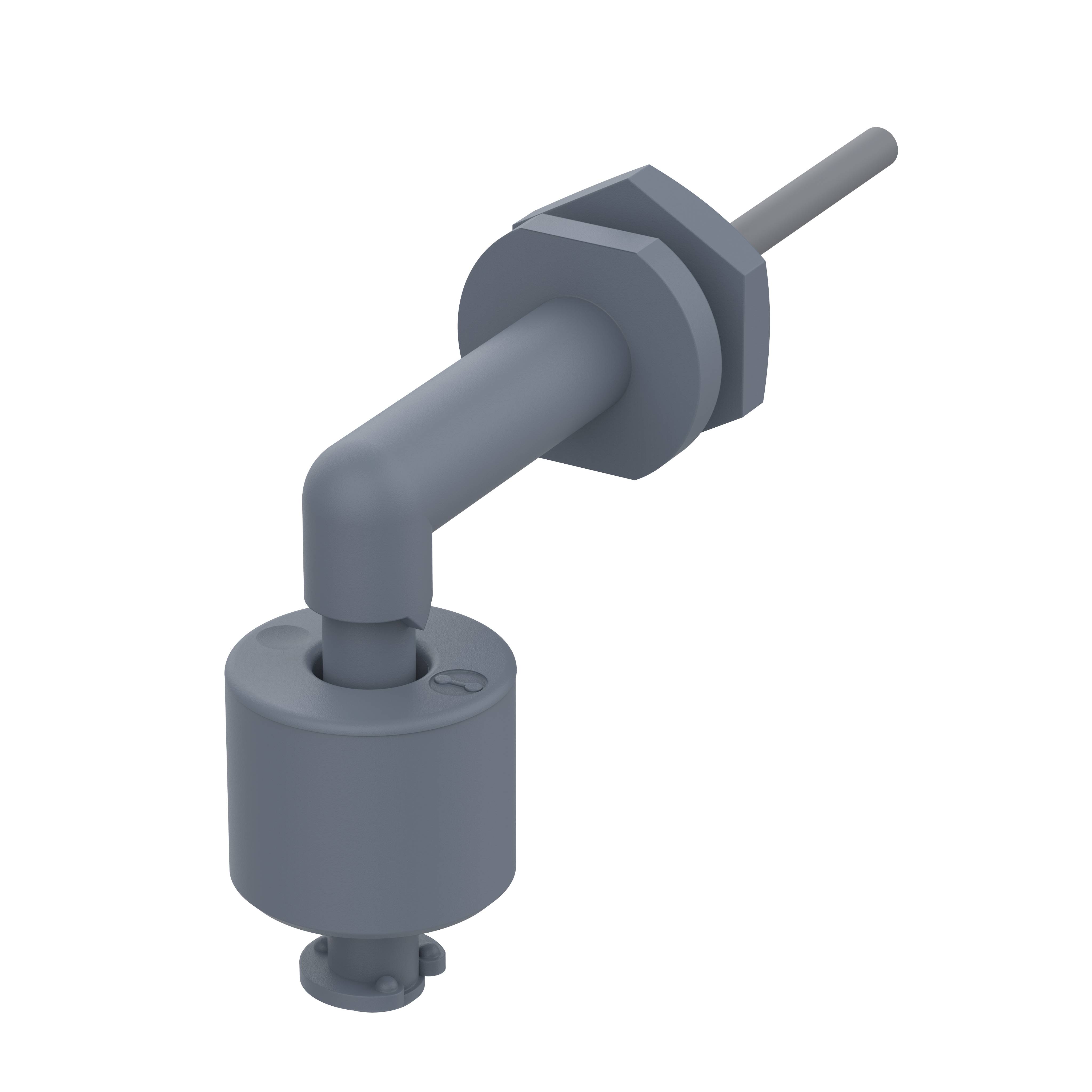 Elobau 201812 Miniatur Schwimmerschalter Schließer, 48V, PVC, Gewinde G3/8, 1m Kabel-0