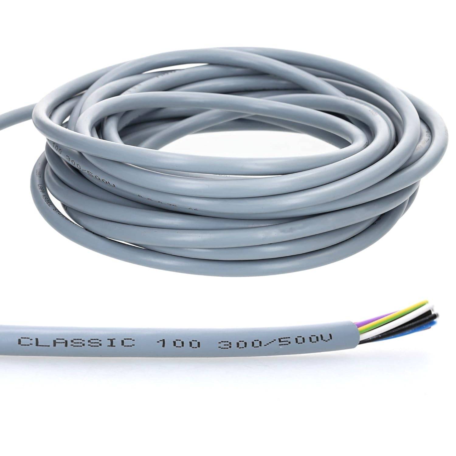 10 Meter Lapp 00100034 Ölflex Classic 100 Steuerleitung 5x0,5 mm² mit grün-gelben Schutzleiter 5G0,5 mm² I 5 Adern Kabel-0