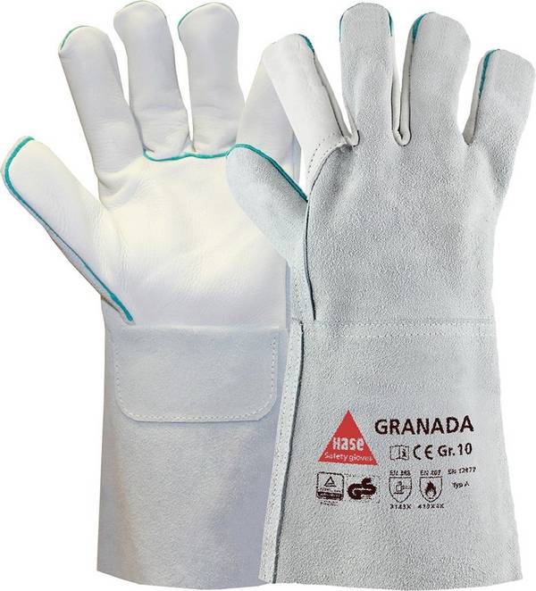 HASE Schweißerhandschuh Granada Typ AB Rindleder Gr. 10 Schweißerhandschuh