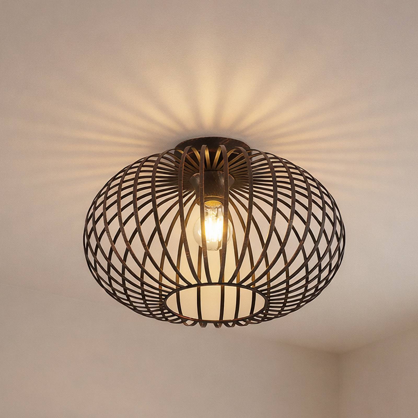 Lindby Deckenlampe 'Rosalea' in schwarz aus Metall-1