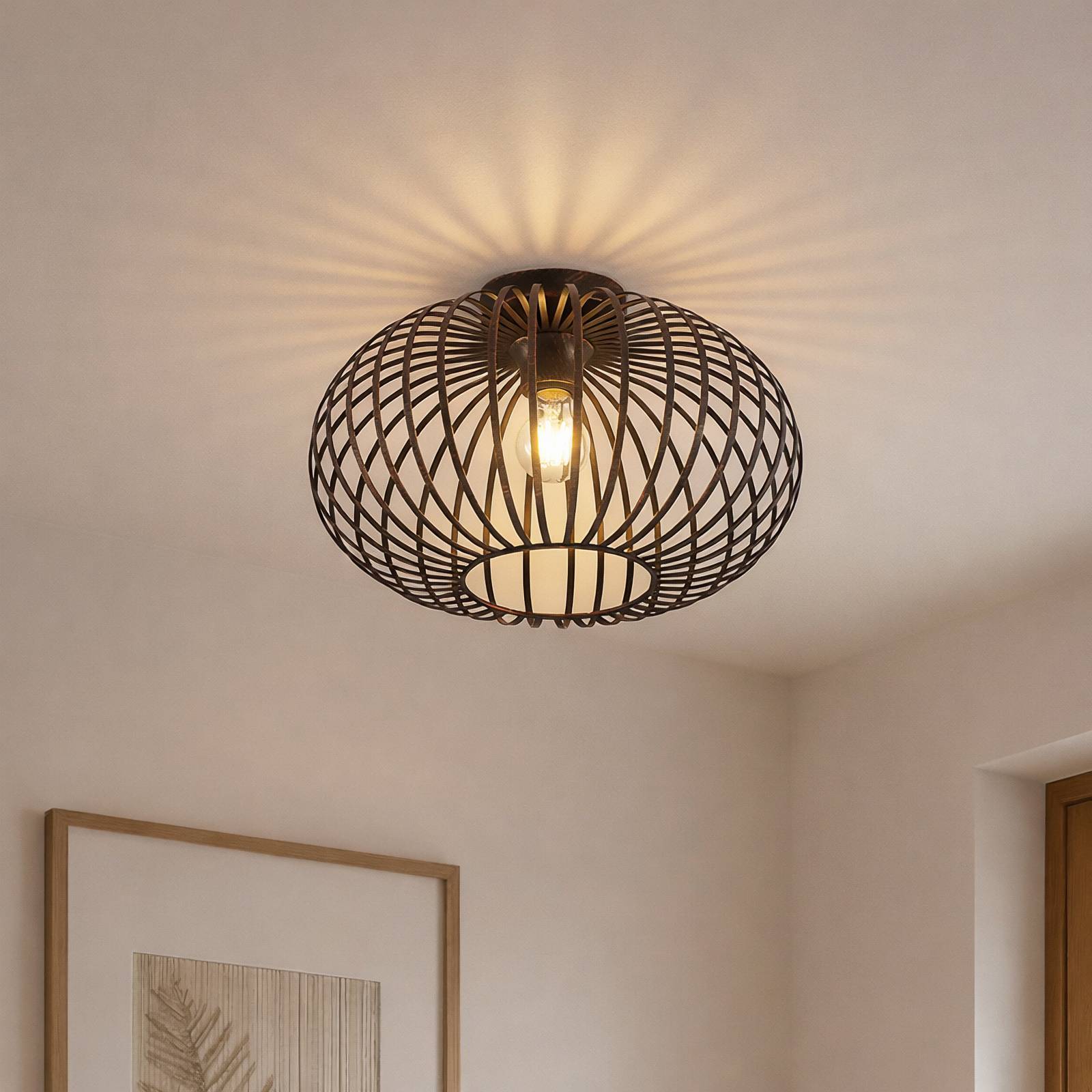 Lindby Deckenlampe 'Rosalea' in schwarz aus Metall-2