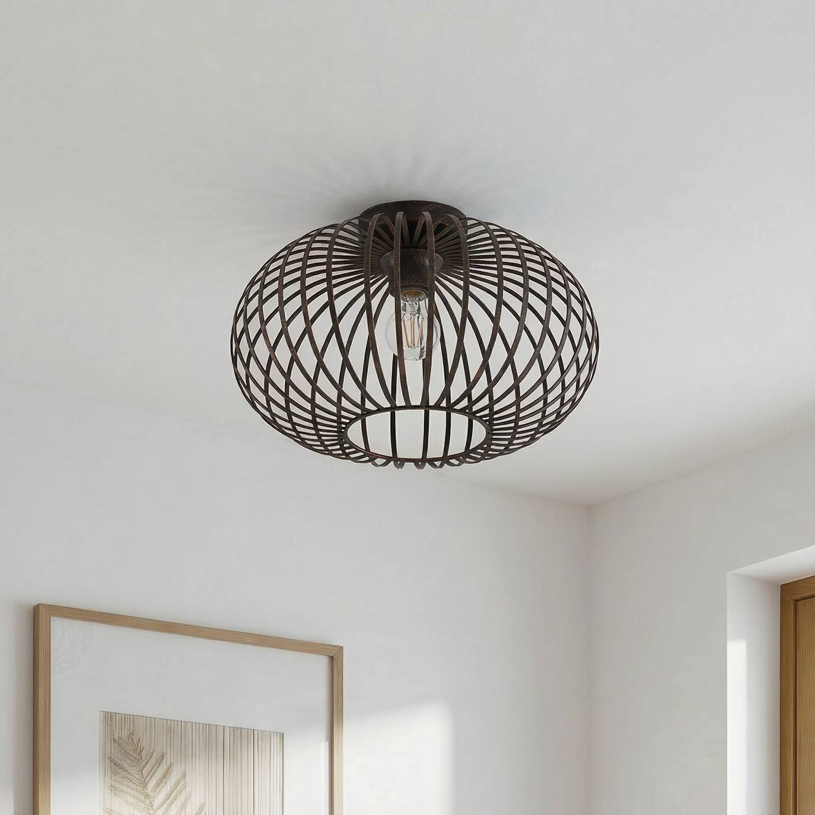 Lindby Deckenlampe 'Rosalea' in schwarz aus Metall-3