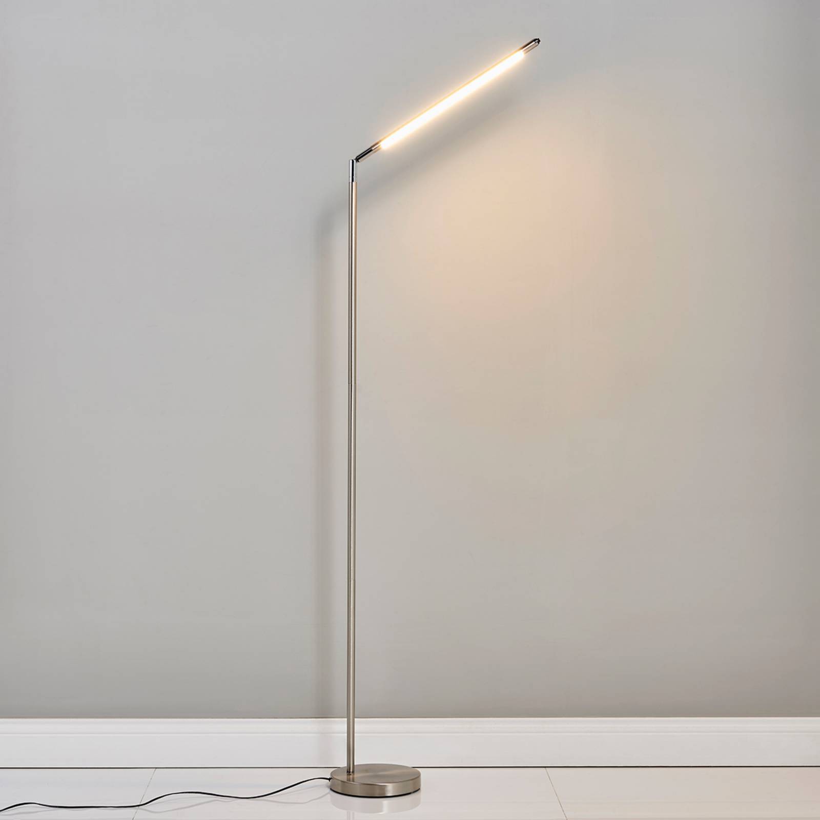 Lindby LED Stehlampe 'Jabbo' in alu aus Metall-3