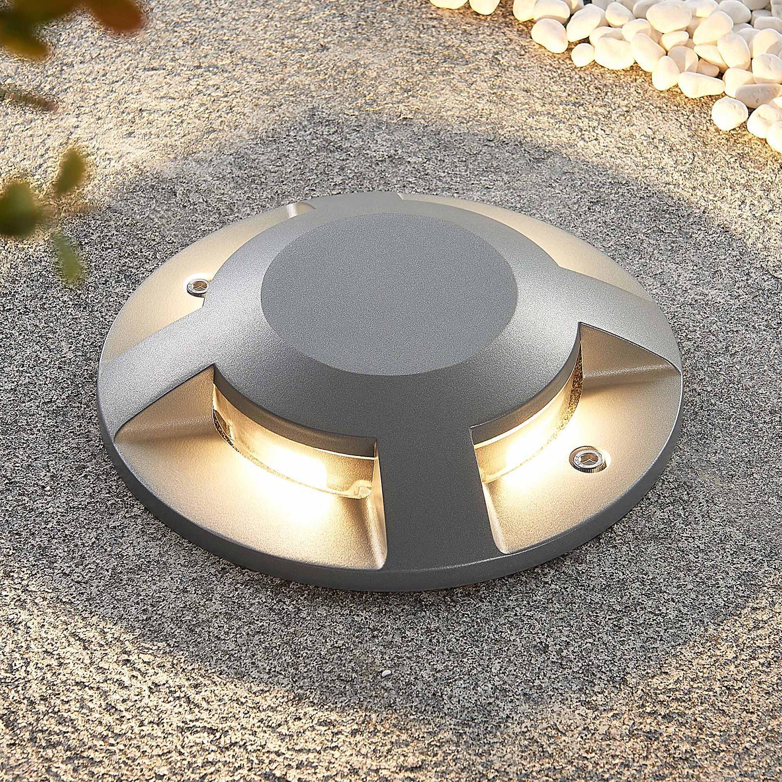Lucande LED Außenleuchte 'Jeffrey' in alu aus Aluminium-1
