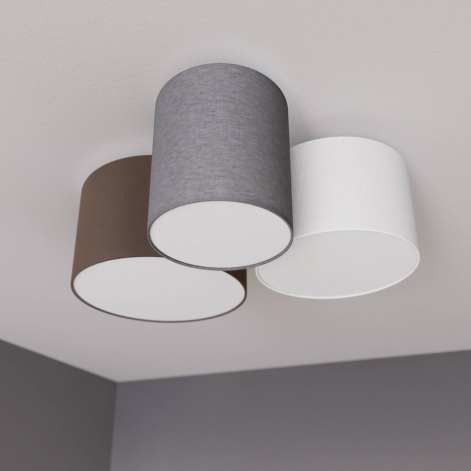 Lindby Taklampa 'Laurenz' aus textil / siden-3