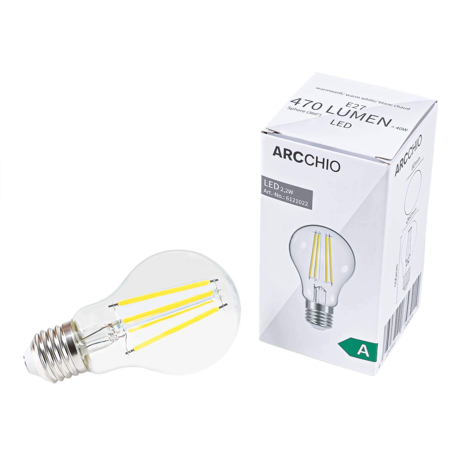 Arcchio LED E27 Lampe 'LED-Leuchtmittel E27' aus Glas-2
