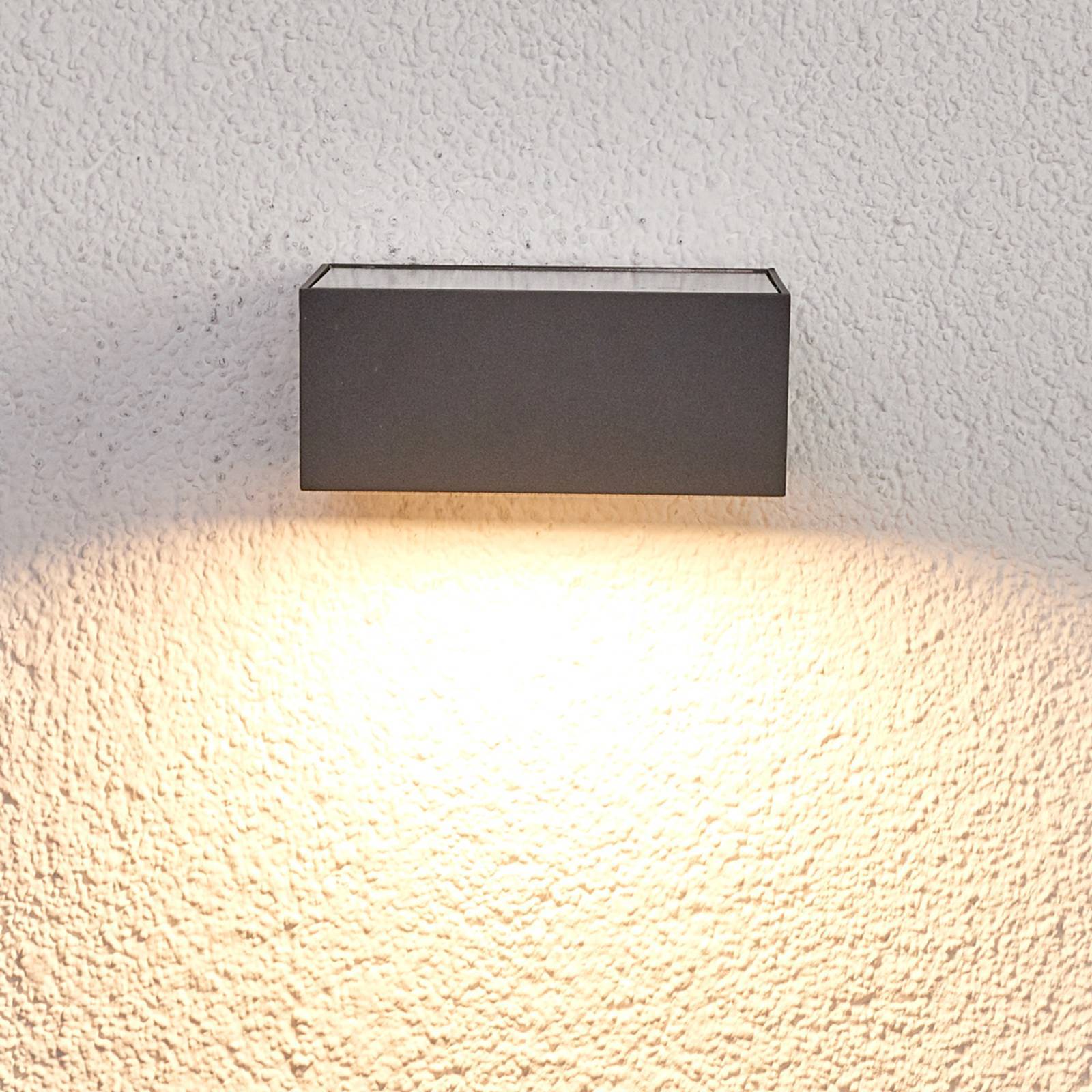 Lucande LED Solcellslampa utomhus 'Mahra' aus aluminium / grå zink-3