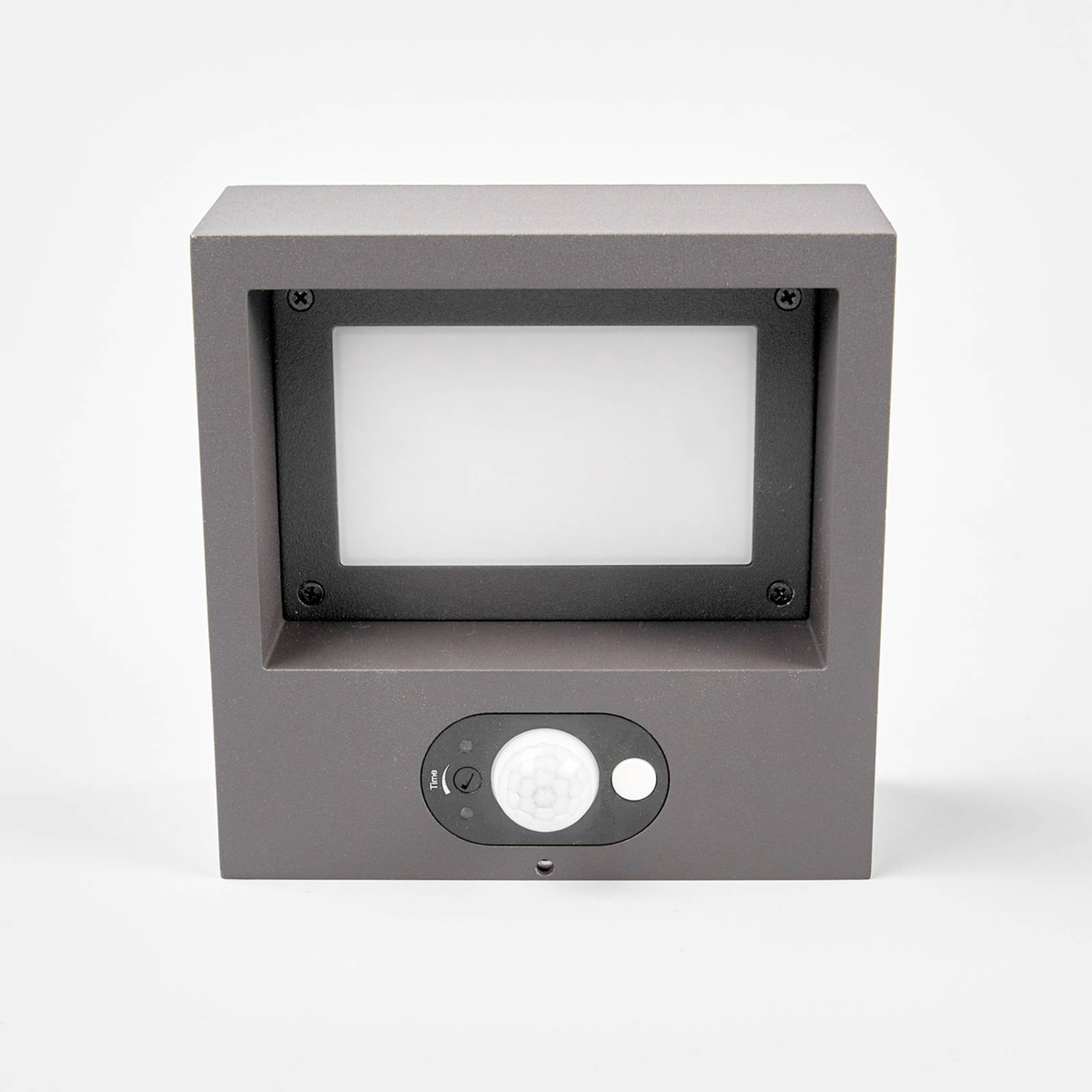 Lucande LED Solcellslampa utomhus 'Mahra' aus aluminium / grå zink-4