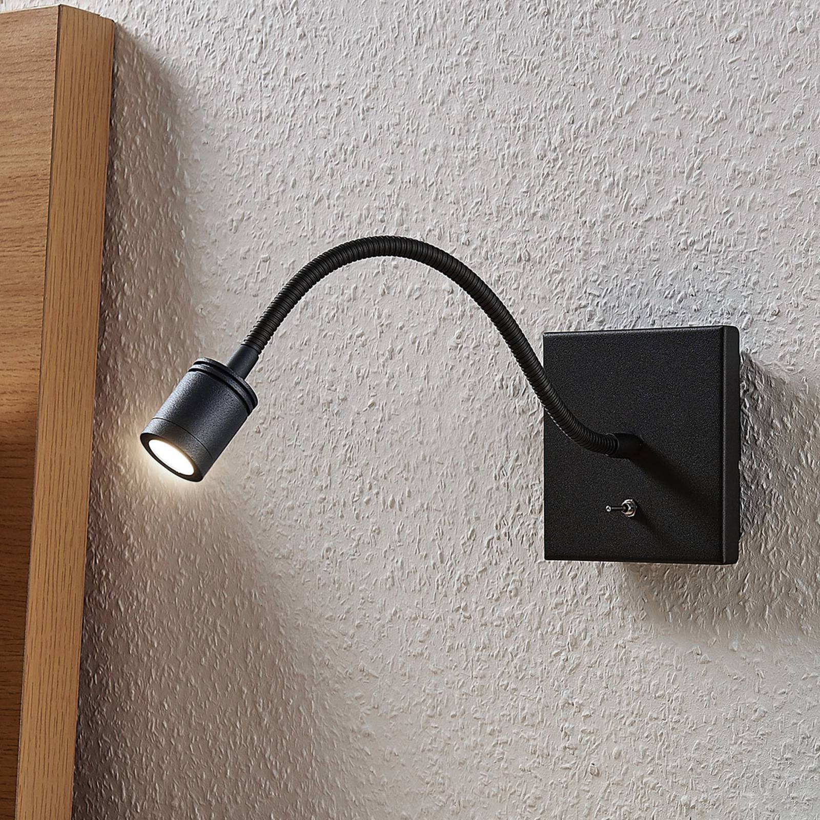 Lindby LED Wandleuchte Innen 'Mayar' in schwarz aus Metall-1